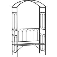 Outsunny Rosenbogen mit Bank Rosenbank Laubenbank Philosophenbank Rankgitter Rankhilfe Gartenbank Metall Schwarz 115 x 50 x 203 cm Aosom Outsunny Rosenbogen mit Bank Rosenbank Laubenbank Philosophenbank Rankgitter Rankhilfe Gartenbank Metall Schwarz 115 x 50 x 203 cm Aosom von Outsunny