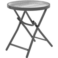 Outsunny Runder Bistrotisch für den Garten Ø 60 x 50H cm klappbar Schwarz Metall Glastischplatte Aosom Outsunny Runder Bistrotisch für den Garten Ø 60 x 50H cm klappbar Schwarz Metall Glastischplatte Aosom von Outsunny