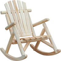 Outsunny Schaukelstuhl, BxH: 96 x 98 cm, Tannenholz - beige von Outsunny