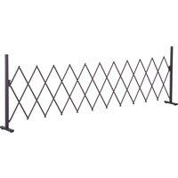 Outsunny Scherengitter  Absperrgitter ausziehbar 35-300 cm, ideal für Garten, Aluminium, Braun, H103,5 cm  Aosom.de von Outsunny