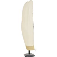 Outsunny Schutzhülle für Ampelschirm Schirmhaube Abdeckung mit Reißverschluss für Sonnenschirm Oxford Beige 56x220cm von Outsunny