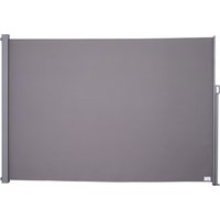 Outsunny Seitenmarkise, Sichtschutz, Sonnenschutz, Seitenrollo, Blickschutz, Polyester, Grau, 300 x 200 cm von Outsunny