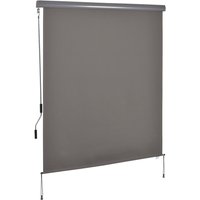 Outsunny Seitenmarkise Balkonmarkise Polyesterstoff+Alu Grau 160 x 250 cm von Outsunny