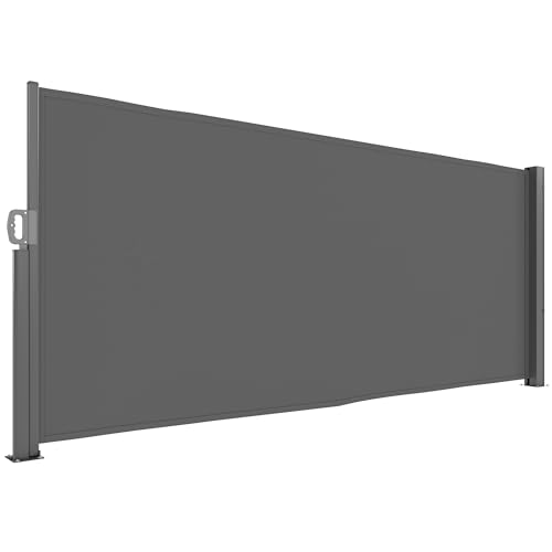 Outsunny Seitenmarkise ausziehbar Blickdicht Sichtschutz mit Wandhalterung Beschichtung Seitenwandmarkise Wandmarkise Windschutz 300x140cm Markise für Balkon Terrasse Garten Dunkelgrau Outsunny Seitenmarkise ausziehbar Blickdicht Sichtschutz mit Wandhalterung Beschichtung Seitenwandmarkise Wandmarkise Windschutz 300x140cm Markise für Balkon Terrasse Garten Dunkelgrau von Outsunny