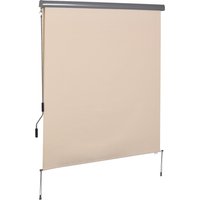 Outsunny Senkrechtmarkise  Balkon Windschutz & Sichtschutz, Handkurbel, Polyester+Aluminium, 160x250cm  Aosom von Outsunny