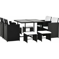 Outsunny Sitzgruppe 8 Personen Polyrattan Gartenset Sitzgarnitur Schwarz, wetterfest & robust für Garten Terrasse Balkon Aosom.de Outsunny Sitzgruppe 8 Personen Polyrattan Gartenset Sitzgarnitur Schwarz, wetterfest & robust für Garten Terrasse Balkon Aosom.de von Outsunny