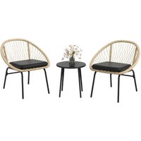 Outsunny Sitzgruppe gelb Polyester B/H/L: ca. 63x70x73 cm Outsunny Sitzgruppe gelb Polyester B/H/L: ca. 63x70x73 cm von Outsunny