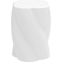Outsunny Sitzhocker aus Keramik in Spiralform 120kg belastbar Ø33 x 45 cm Wetterfest Garten Hocker mit Deckel Blumenhocker Fußhocker für Outdoor Camping Garten Terrasse Balkon Weiß   Aosom von Outsunny