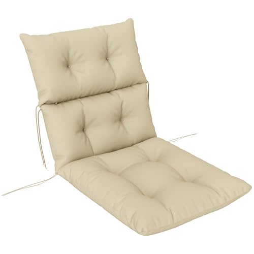 Outsunny Sitzkissen, 115x56 cm Stuhlkissen mit Bindebänder, Rückenlehne, 10cm dick Polsterauflage, wasserabweisend Sitzpolster für Haus, Garten, Büro, Stühle, Beige Outsunny Sitzkissen, 115x56 cm Stuhlkissen mit Bindebänder, Rückenlehne, 10cm dick Polsterauflage, wasserabweisend Sitzpolster für Haus, Garten, Büro, Stühle, Beige von Outsunny