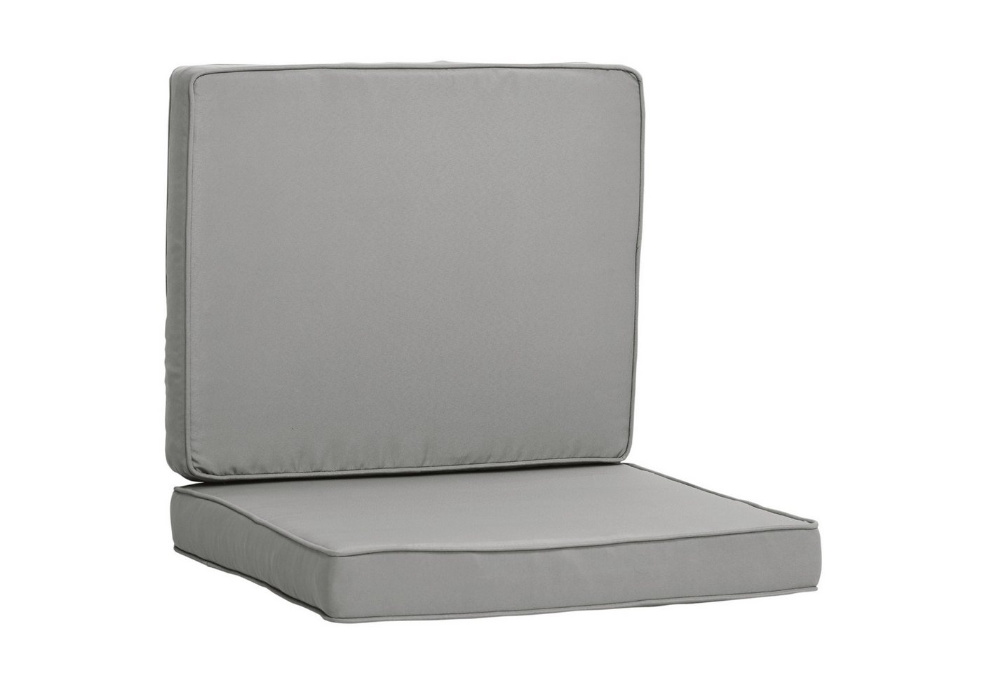 Outsunny Sitzkissen 2er-Set, 56 x 52 cm, mit Reißverschluss, 7cm dick, waschbar, für Haus, Garten, Auto, Büro, Sofa, Stühle, Hellgrau von Outsunny
