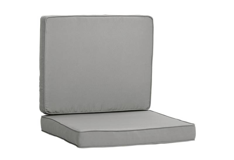 Outsunny Sitzkissen 2er-Set, 56 x 52 cm, mit Reißverschluss, 7cm dick, waschbar, für Haus, Garten, Auto, Büro, Sofa, Stühle, Hellgrau von Outsunny
