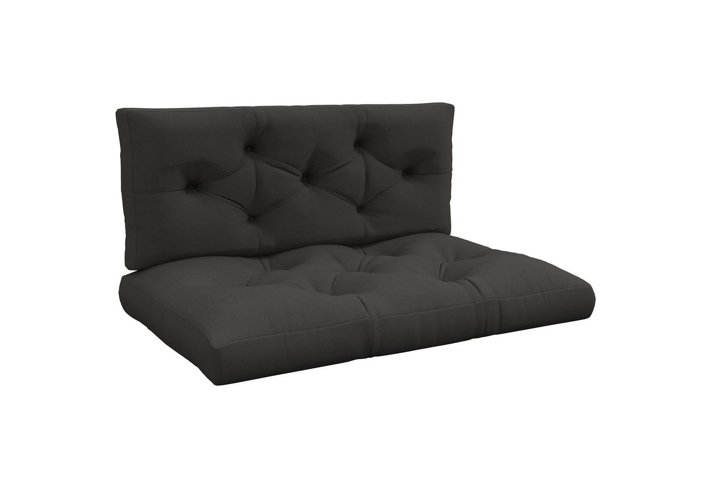 Outsunny Sitzkissen Palettenkissen 2er-Set Bankauflage mit UV-Schutz, für Palettensofa, Balkon, Polyester, Dunkelgrau von Outsunny