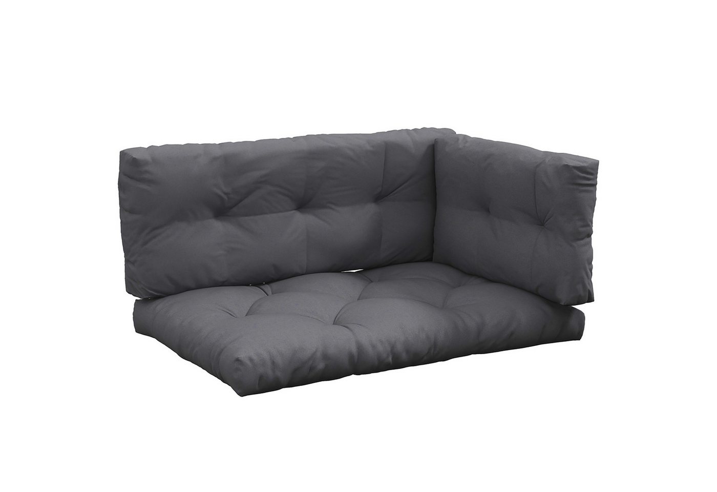 Outsunny Sitzkissen Palettenkissen 3er-Set Bankauflage mit UV-Schutz, für Garten, Balkon Dunkelgrau von Outsunny