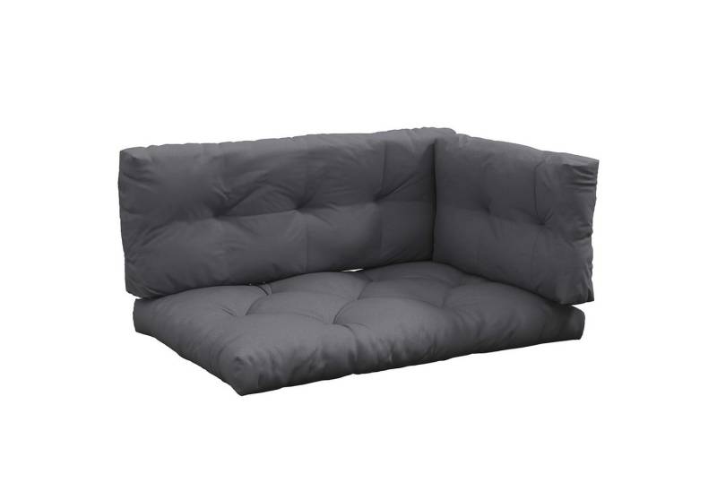 Outsunny Sitzkissen Palettenkissen 3er-Set Bankauflage mit UV-Schutz, für Garten, Balkon Dunkelgrau von Outsunny