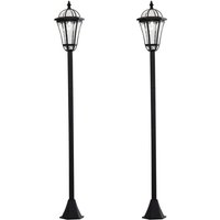Solar Gartenlaterne LED Laterne Wegleuchte 6 Stdn. ABS 129cm von Outsunny