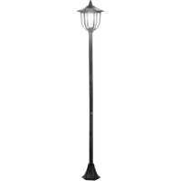 Solar led Gartenlaterne, Laterne, Gartenleuchte, 30/60 Lumen, Kunststoff, Schwarz Ø26,5 x 177 cm - Schwarz - Outsunny von Outsunny