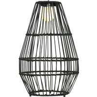 Solarleuchte, Rattan Solarlampe, Wasserdichte Wegleuchte mit Lichtsensor, Automatische led Gartenlampe mit Trommel-Design, für Balkon, Terrasse, Hof, von Outsunny