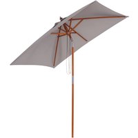 Sonnenschirm 200 x 150 x 235 cm Knickbarer Gartenschirm 3-stufig einstellbar rechteckig Strandschirm wasserabweisend und UV-beständig für Strand von Outsunny