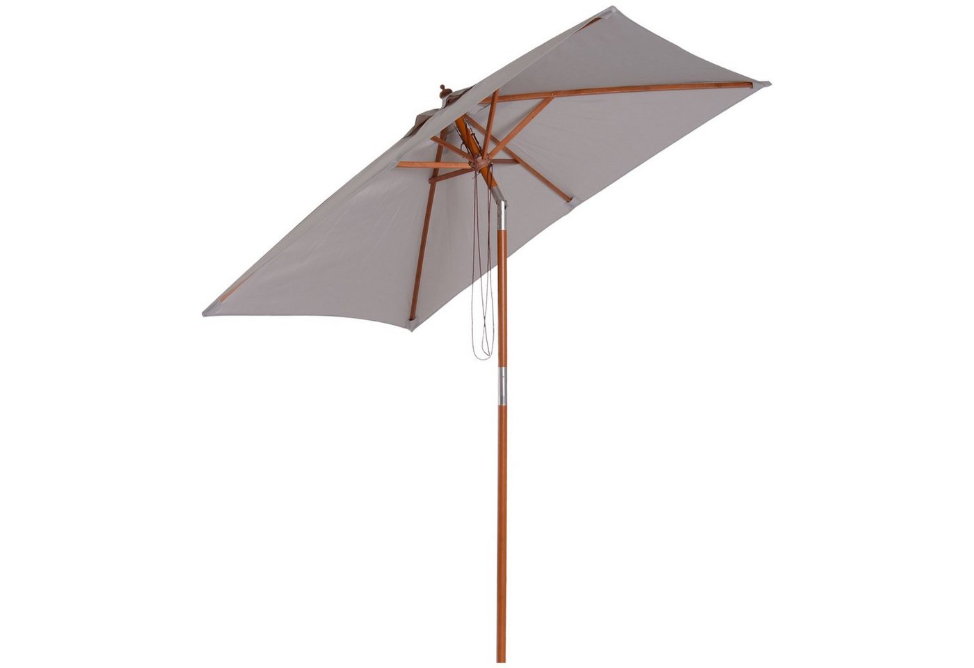 Outsunny Sonnenschirm Knickbar, LxB: 200x150 cm, rechteckig Strandschirm, 3-stufig einstellbarer Schirm, Verstellbarer Neigungswinkel bis 45° von Outsunny