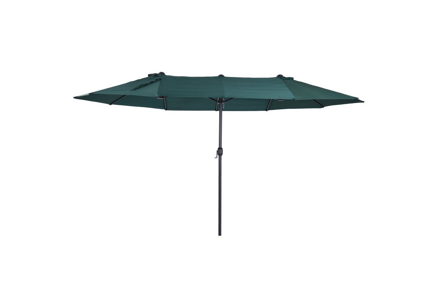 Outsunny Sonnenschirm Terrassenschirm mit Schirmständer Handkurbel, LxB: 460x270 cm, Doppelsonnenschirm, Gartenschirm, ohne Schirmständer von Outsunny
