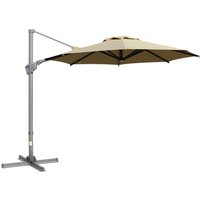 Outsunny Sonnenschirm khaki Aluminium B/H/L: ca. 298x269x298 cm von Outsunny