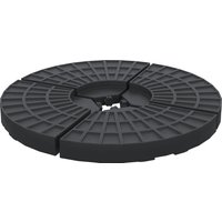 Sonnenschirmgewicht 52 kg Wasser oder 68 kg Sand, HDPE, Schwarz, stabiler Halt für Sonnenschirme   Aosom.de von Outsunny
