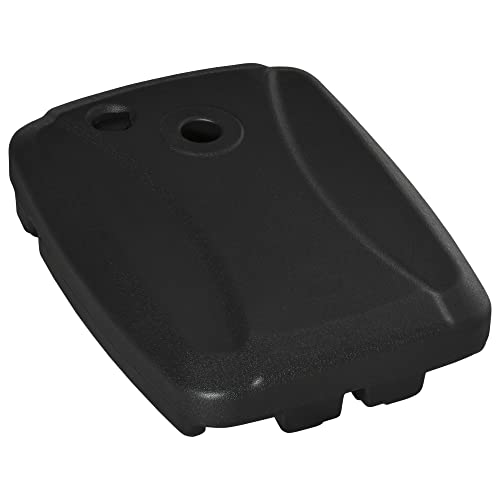 Outsunny Sonnenschirmständer, Beschwerungsbasis mit Rollen aus HDPE, gefüllt mit Wasser oder Sand, Maße: 80 x 60 x 17 cm, Schwarz von Outsunny