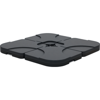 Outsunny Sonnenschirmständer 4-teilig Befüllbarer Schirmfuß für Bodenkreuz 50x50cm Schwarz stabil und wetterfest   Aosom.de von Outsunny