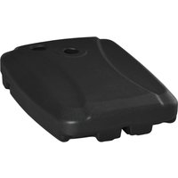 Outsunny Sonnenschirmständer mit Rollen aus HDPE gefüllt mit Wasser oder Sand Maße 80L x 60B x 17H cm Schwarz   Aosom von Outsunny
