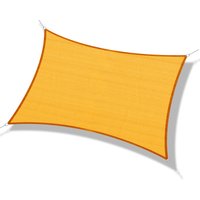 Outsunny Sonnensegel Sonnensegel rechteckig 6L x 4B m HDPE Gelb   Aosom von Outsunny
