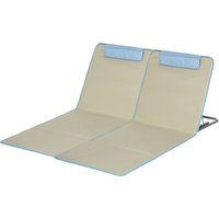 Outsunny Strandmatte, 2er Set Faltbare Strandliege mit Kopfkissen, 5-stufige Höhenverstellbare Strandmatratze mit Tragetasche, Stahl, Beige, 134 x 48 x 33-43 cm Aosom Outsunny Strandmatte, 2er Set Faltbare Strandliege mit Kopfkissen, 5-stufige Höhenverstellbare Strandmatratze mit Tragetasche, Stahl, Beige, 134 x 48 x 33-43 cm Aosom von Outsunny