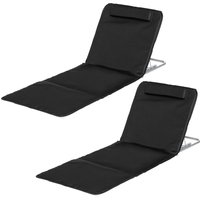 Outsunny Strandmatte 2er Set Faltbare Strandliege 5-stufig höhenverstellbar mit Tragetasche Stahl Schwarz 134 x 48 x 33-43 cm für Strand & Camping Aosom.de Outsunny Strandmatte 2er Set Faltbare Strandliege 5-stufig höhenverstellbar mit Tragetasche Stahl Schwarz 134 x 48 x 33-43 cm für Strand & Camping Aosom.de von Outsunny