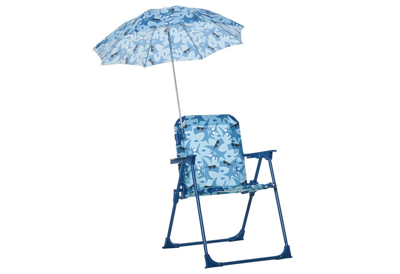 Outsunny Stuhl Kinder-Campingstuhl mit Sonnenschirm von Outsunny
