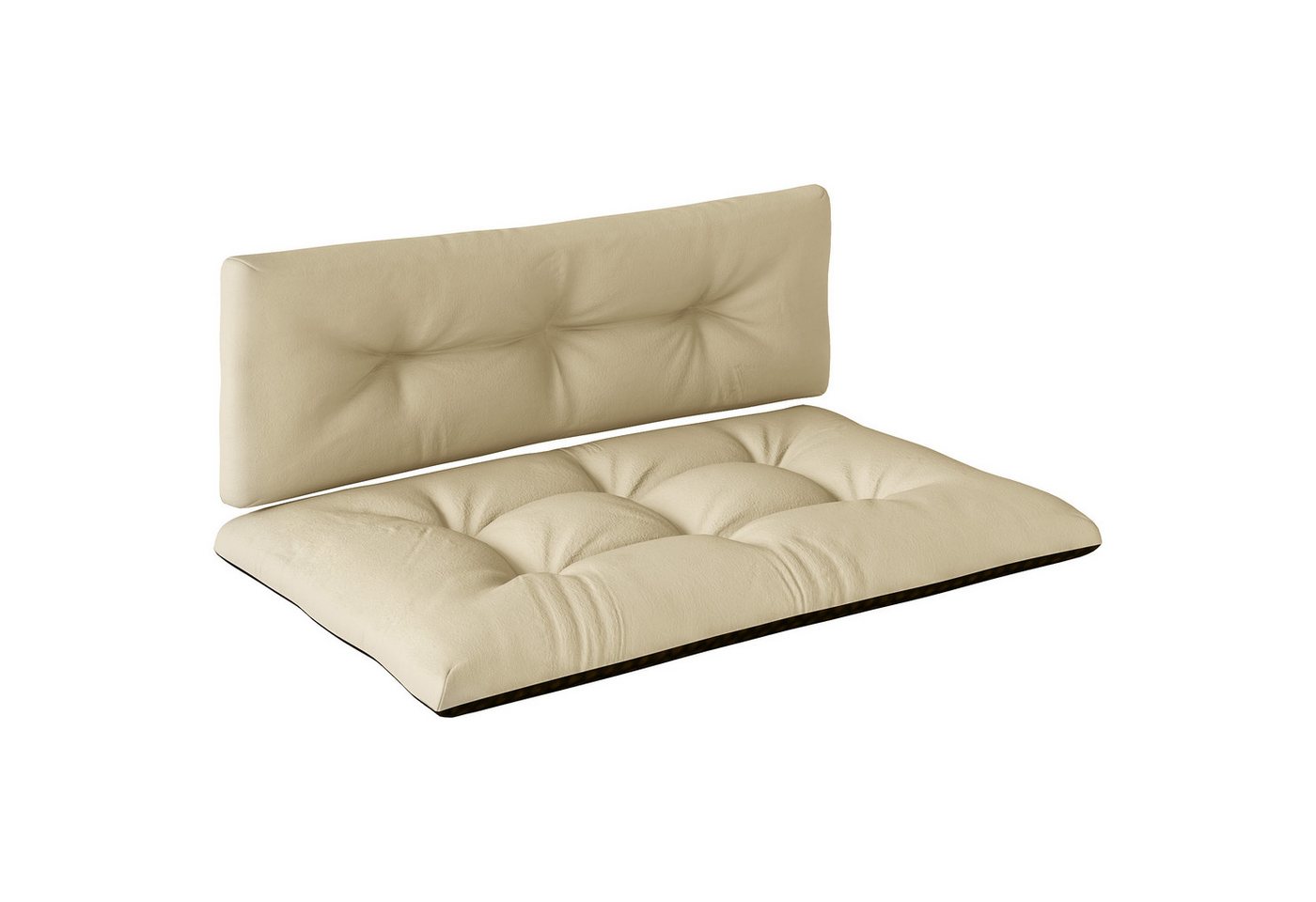 Outsunny Stuhlkissen 2er Set Palettenpolster mit Getuftetem Design, Rückenlehne, wasserabweisend, für Europaletten Palettensofa 120 x 77 x 10 cm Beige Outsunny Stuhlkissen 2er Set Palettenpolster mit Getuftetem Design, Rückenlehne, wasserabweisend, für Europaletten Palettensofa 120 x 77 x 10 cm Beige von Outsunny