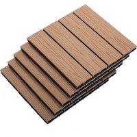 Outsunny Terrassenfliesen - Gitterrost - Set mit 11 Stück, Max. 1 m² Fläche - ineinander greifend, Sehr einfache Installation, Abm. 30 x 30 cm   Aosom von Outsunny