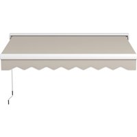 Outsunny Toldo Eléctrico o Manual 250x200 cm Toldo Portátil Toldo para Balcón con Mando a Distancia Manivela Manual y Marco de Aluminio para Ventana Puerta Terraza Patio Crema   Aosom von Outsunny