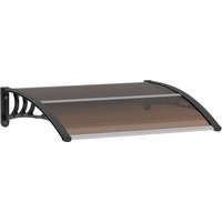 Outsunny Vordach Haustür Pultvordach Überdachung aus Polycarbonat, Wetterfest, Braun, 120x75cm Aosom Outsunny Vordach Haustür Pultvordach Überdachung aus Polycarbonat, Wetterfest, Braun, 120x75cm Aosom von Outsunny