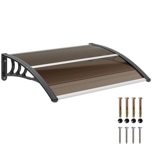 Outsunny Vordach Haustürvordach 75 x 100 cm Pultvordach Überdachung Polycarbonat Braun Outsunny Vordach Haustürvordach 75 x 100 cm Pultvordach Überdachung Polycarbonat Braun von Outsunny