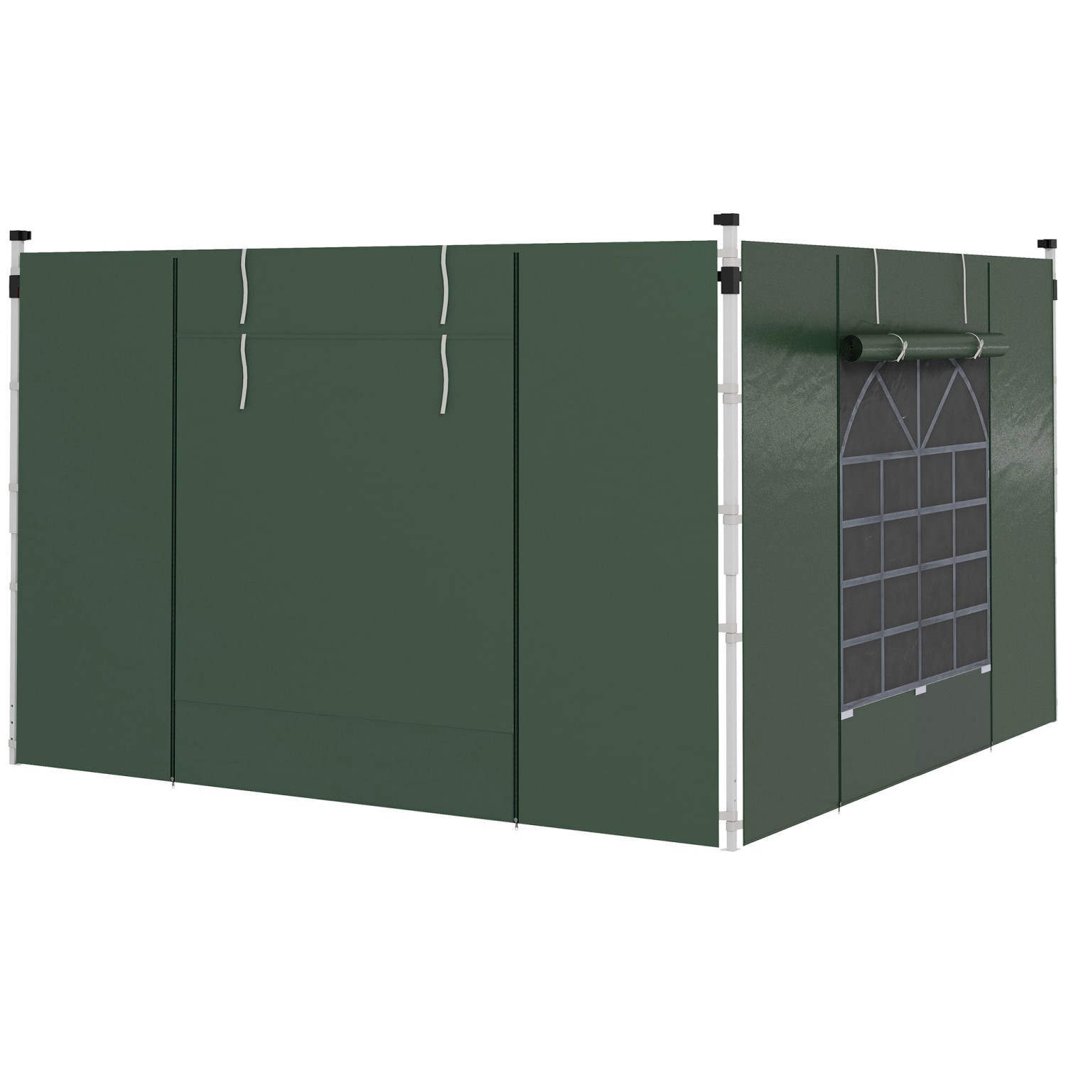 Outsunny Vordach-Seitenwände Polyester Seitenwand mit Fenster 295B x 195H cm Outsunny Vordach-Seitenwände Polyester Seitenwand mit Fenster 295B x 195H cm von Outsunny