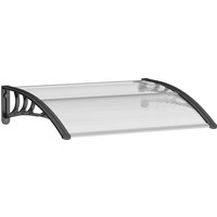 Outsunny Vordach Haustür  Terrassenüberdachung Pultvordach aus Polycarbonat, Transparent, 75x100cm  Aosom von Outsunny