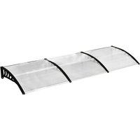Outsunny Vordach für Haustür Überdachung 90x295cm Pultbogenvordach mit UV-Schutz von Outsunny