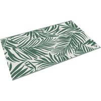 Outsunny Wendbarer Außenteppich mit tropischem Blattmuster - Hochdichtes Polypropylen 310 g/m² - Maße 152L x 243B cm grün   Aosom von Outsunny