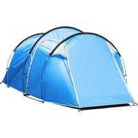 Outsunny Tunnelzelt für 2-3 Personen  190T Campingzelt mit Heringen, Glasfaser & Polyester, Hellblau, 426x206x154cm  Aosom.de von Outsunny