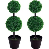 Outsunny - künstliche Pflanzen 2er Set groß 67 cm Kunstpflanze mit 2 Kugel, Plastik Kunstbaum im Topf, Kunstbaum wie echt für Wohnzimmer Schlafzimmer Outsunny - künstliche Pflanzen 2er Set groß 67 cm Kunstpflanze mit 2 Kugel, Plastik Kunstbaum im Topf, Kunstbaum wie echt für Wohnzimmer Schlafzimmer von Outsunny