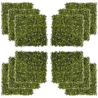 Outsunny Künstliche Pflanzenwand 12 Stück  UV-Schutz Sichtschutz, Mailänder Gras Design, 50x50 cm, für Garten Outdoor  Aosom.de von Outsunny