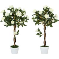 Outsunny künstliche Rosenpflanzen groß 90 cm Kunstpflanze, Plastik künstliche Pflanzen Rosenbaum im Topf, Kunstbaum wie echt für Wohnzimmer Schlafzimmer Büro moderne Dekoration Geschenk Aosom Outsunny künstliche Rosenpflanzen groß 90 cm Kunstpflanze, Plastik künstliche Pflanzen Rosenbaum im Topf, Kunstbaum wie echt für Wohnzimmer Schlafzimmer Büro moderne Dekoration Geschenk Aosom von Outsunny
