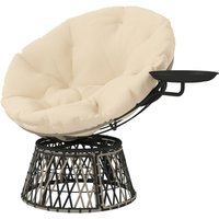 Outsunny - Papasansessel Rattan 360° drehbar Korbsessel mit Kissen Durchmesser 90 cm runder Outdoor Rattansessel Drehsessel Loungesessel Liegesessel Outsunny - Papasansessel Rattan 360° drehbar Korbsessel mit Kissen Durchmesser 90 cm runder Outdoor Rattansessel Drehsessel Loungesessel Liegesessel von Outsunny
