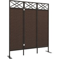Paravant, 148 x 181 cm Anti-UV Garten Raumteiler mit Rattanoptik für Garten Paravant, 148 x 181 cm Anti-UV Garten Raumteiler mit Rattanoptik für Garten von Outsunny