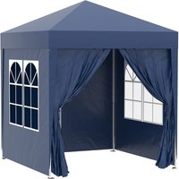 Pavillon 2x2m Faltpavillon 4 Seitenwände mit Fenster Tragetasche Stahl von Outsunny