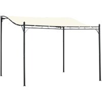 Pergola Gartenpavillon Pavillon Überdachung Zelt Metall Creme 297x297cm - Grau+Creme - Outsunny von Outsunny